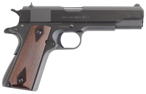 Colt Mfg O1970A1CS Government Series 70 45 ACP 7+1 5" Black National Match Barrel, Blued Carbon Steel Serrated Slide, Blued Carbon Steel Frame w/Beavertail, Rosewood Grip, Ambidextrous