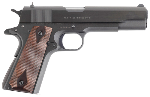 Colt Mfg O1970A1CS Government Series 70 45 ACP 7+1 5" Black National Match Barrel, Blued Carbon Steel Serrated Slide, Blued Carbon Steel Frame w/Beavertail, Rosewood Grip, Ambidextrous