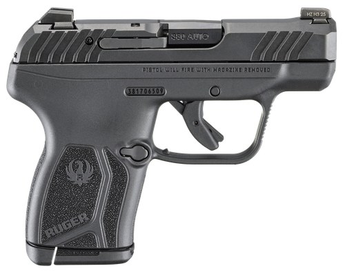 Ruger 13760 LCP Max  Compact Frame 380 ACP 10+1 2.80" Black Oxide Alloy Steel Barrel, Black Nitride Alloy Steel Serrated Slide, Black Polymer Frame, Textured Grip, Manual Safety