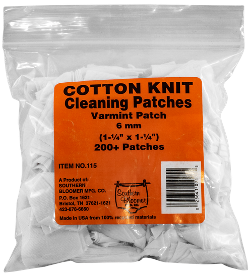 Southern Bloomer 115 Cleaning Patches  6mm Cotton 200 Per Pack