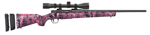 Mossberg 28145 Patriot Super Bantam 308 Win Caliber with 5+1 Capacity, 20" Fluted Barrel, Matte Blued Metal Finish & Muddy Girl Wild Synthetic Stock Right Hand (Youth) Includes 3-9x40mm Scope