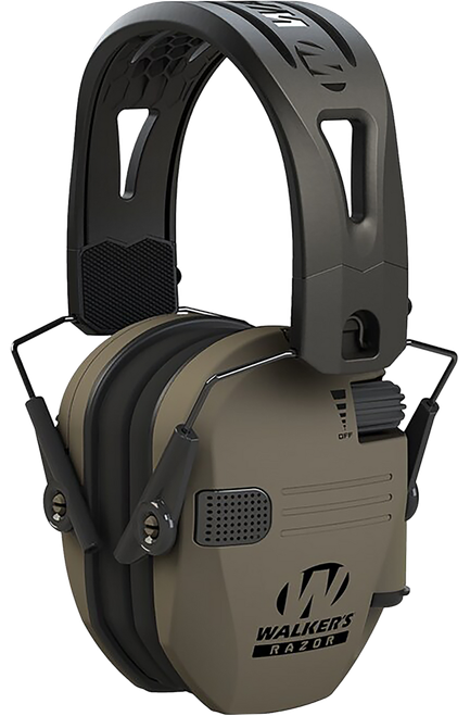 Walker's GWPRSEMRHFDE Razor Tacti-Grip 23 dB Over the Head Flat Dark Earth/Black Polymer