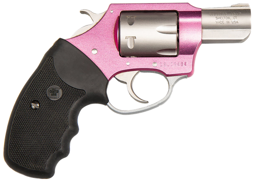 Charter Arms 52330 Pathfinder Pink Lady Small Frame 22 WMR 8 Shot 2" Stainless Steel Barrel, Pink Cerakote Aluminum Frame,  Stainless Cylinder, Black Finger Grooved Rubber Grip, Exposed Hammer
