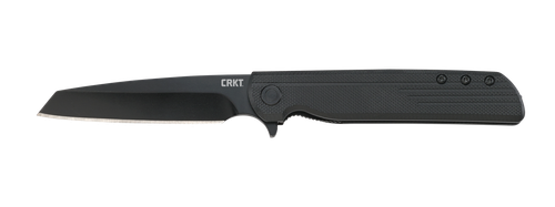 CRKT 3802K LCK + Blackout 3.24" Folding Tanto Plain Black Oxide 8Cr13MoV SS Blade/ Black GRN Handle Includes Pocket Clip