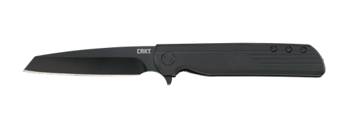 CRKT 3802K LCK + Blackout 3.24" Folding Tanto Plain Black Oxide 8Cr13MoV SS Blade/ Black GRN Handle Includes Pocket Clip