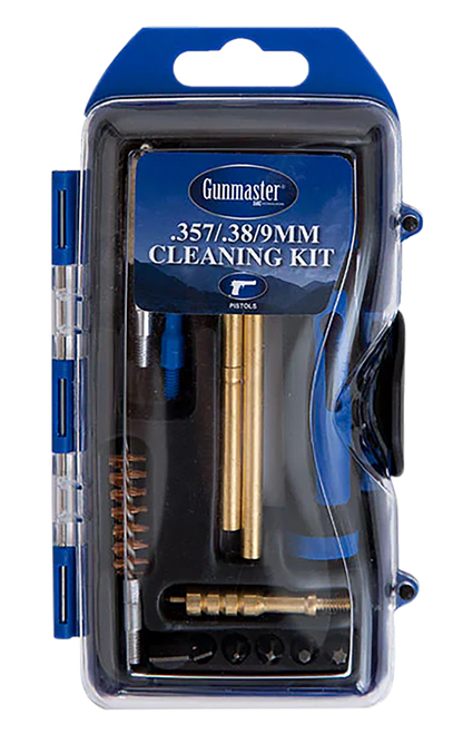 DAC GM9P GunMaster Cleaning Kit 9mm & 38 Cal Pistol/14 Pieces Black/Blue
