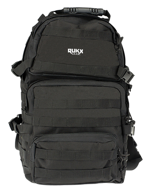 Rukx Gear ATICT3DB Tactical 3 Day Black 600D Polyester