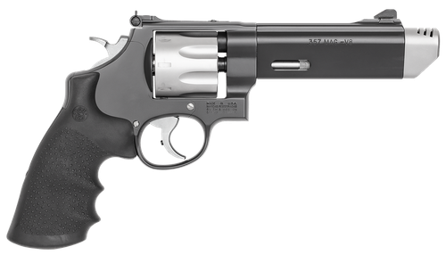 Smith & Wesson 170296 Performance Center Model 627 38 S&W Spl +P, 357 Mag 8rd 5" V-Comp Black Stainless Steel Barrel, Stainless Steel Cylinder, Black Stainless Steel Frame with Black Polymer Grip