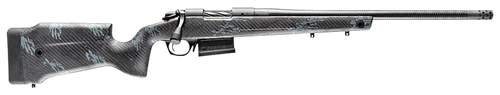Bergara Rifles B14LM7513CF B-14 Crest 7mm PRC 5+1 22" Sniper Gray Cerakote #5 Contour Threaded Barrel, Sniper Gray Cerakote Steel Receiver, Black & Gray Sponge Fixed Carbon Fiber Stock