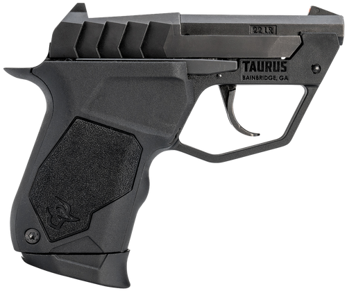Taurus 1-22TUC131 22TUC  Micro-Compact Frame 22 LR 9+1 2.50" Matte Black Steel Tip-Up Barrel, Matte Black Serrated Stainless Steel Slide, Black Polymer Frame, Black Polymer Grip