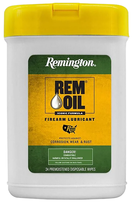 Remington Accessories 16325 Rem Oil  Cleans/Lubricates/Protects Wipes 24 Count