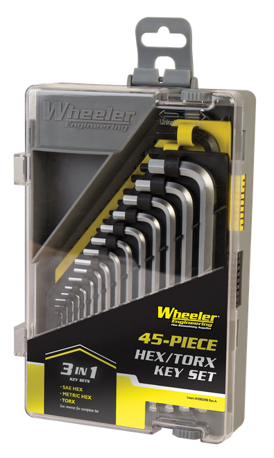 Wheeler 1081959 SAE/Metric Hex & Torx Key Set Silver Steel 45 Pieces