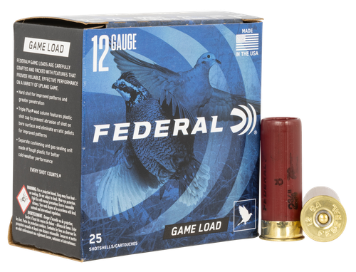 Federal H1218 Game-Shok Upland 12Gauge 2.75" 1oz 8Shot 25 Per Box/10 Case