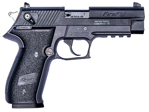 GSG GERG2210FF FireFly  22 LR 10+1 4" All Black Steel Barrel, Serrated Slide, Black Zinc Alloy w/Accessory Rail Frame, Black Polymer Grip