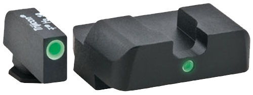 AmeriGlo GL101 i-Dot Sight  Set for Glock  Green Tritium White Outline Front Sight-Green Tritium Rear Sight