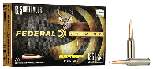 Federal P65CRDBCH1 Premium  6.5Creedmoor 135gr Berger Hybrid Hunter 20 Per Box/10 Case