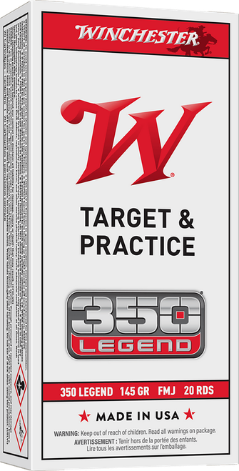 Winchester Ammo USA3501 USA  350Legend 145gr Full Metal Jacket 20 Per Box/10 Case