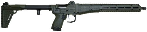 Kel-Tec SUB2K9GLKGRN SUB2000 Gen3 9mm Luger 15+1 16.15" Black Steel Threaded Barrel, Green Picatinny Rail Aluminum Receiver, M-LOK Handguard, Green Synthetic Folding Stock, Black Polymer Grip