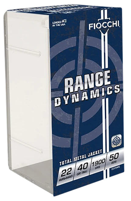 Fiocchi 22FWMC Field Dynamics Performance 22WMR 40gr Total Metal Jacket 50 Per Box/40 Case
