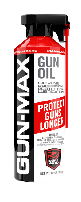 Real Avid AVMLP12A Gun-Max Gun Oil Cleans, Lubricates, Protects 12 oz Aerosol