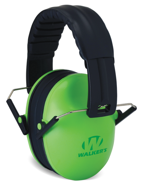 Walker's GWPFKDMLG Baby & Kids Folding Muff 23 dB Over the Head Lime Green/Black Polymer