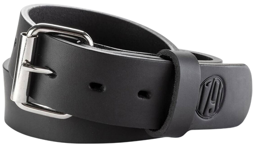 1791 Gunleather BLT013842SBLA 01  Gun Belt Stealth Black Leather 38/42 1.50" Wide Buckle Closure