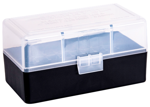 Berry's 79462 Ammo Box  223Rem/5.56NATO Clear/Black Polypropylene 50rd