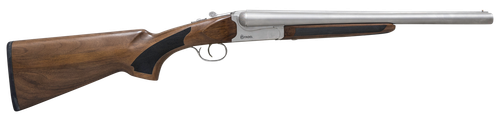Citadel CITSBS1218NKL Coach  12 Gauge 3" 2rd 18.50" Nickel Barrel/Rec, Fixed Walnut Stock