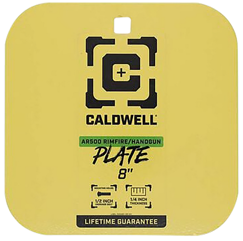 Caldwell 4002878   8" Rimfire/Handgun Yellow AR500 Steel Gong 1/4" Thick