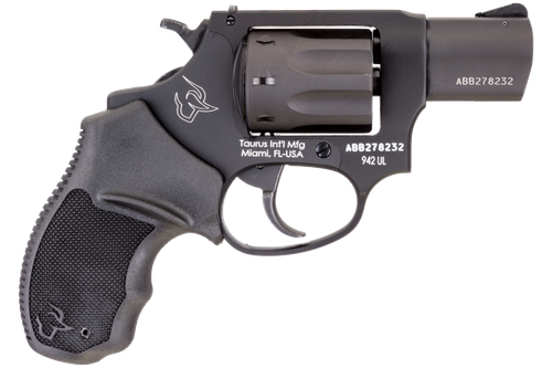 Taurus 2942021UL 942 Ultra-Lite 22 LR 8rd 2" Matte Black Finish Barrel, Matte Black Finish Cylinder, Black Anodized Finish Aluminum Frame & Finger Grooved Black Polymer Grip