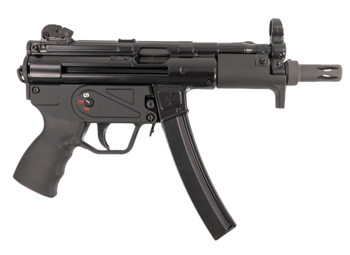 MAC 12750005 5K  9mm Luger 30+1 5.80" Black Phosphate Steel Threaded Barrel, Black Phosphate Optics Ready Receiver/Frame, Black Grip, Ambidextrous