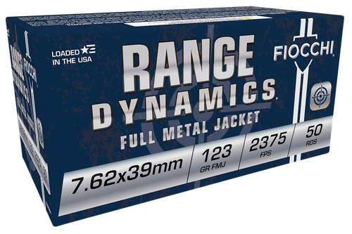 Fiocchi 762X39A Range Dynamics  7.62x39mm 123gr Full Metal Jacket 50 Per Box/10 Case