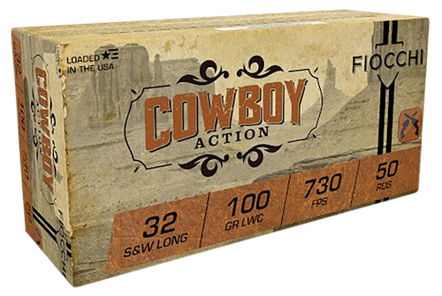 Fiocchi 32LA Cowboy Action  32S&WLong 100gr Lead Wadcutter 50 Per Box/20 Case