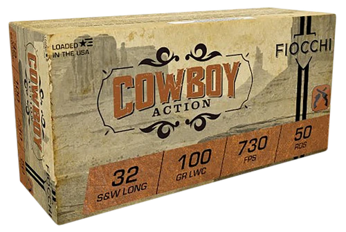 Fiocchi 32LA Cowboy Action  32S&WLong 100gr Lead Wadcutter 50 Per Box/20 Case