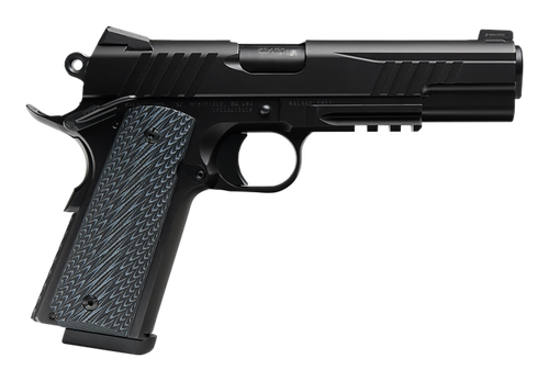 Savage Arms 67211 1911 Government 9mm Luger 10+1 5" Black Stainless Steel Barrel. Black Nitride Serrated Stainless Steel Slide. Black Nitride Stainless Steel Frame w/Picatinny Rail, Black VZ Grip