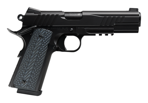 Savage Arms 67211 1911 Government 9mm Luger 10+1 5" Black Stainless Steel Barrel. Black Nitride Serrated Stainless Steel Slide. Black Nitride Stainless Steel Frame w/Picatinny Rail, Black VZ Grip