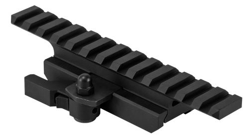 NcStar MARFQV2 QR Riser Gen2 Locking/Quick Detach Black Aluminum, Fits AR15/M4 Picatinny Rail Mount