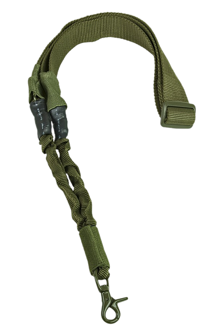 NcStar AARS1PG Single Point Sling  Green Nylon 44"-60" OAL Adjustable Bungee