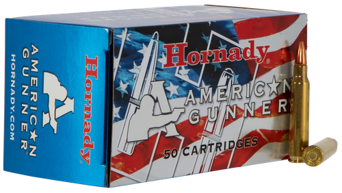 Hornady 80237 American Gunner  223Rem 55gr Hollow Point 50 Per Box/10 Case