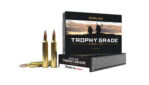 Nosler 60035 Trophy Grade  28Nosler 160gr Nosler AccuBond 20 Per Box/10 Case
