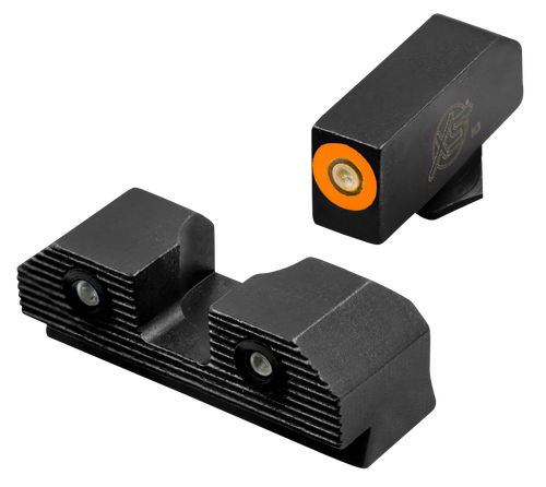 XS Sights GLR203P6N R3D 2.0 Night Sights fits Glock  Black | Green Tritium Orange Outline Front Sight Green Tritium  Rear Sight