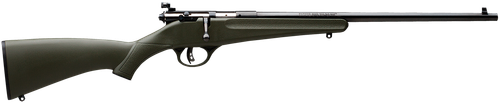 Savage Arms 13790 Rascal  Youth 22 LR 1rd 16.13" Matte Black Sporter Barrel, Matte Black Carbon Steel Receiver, Green Fixed Synthetic Stock, Right Hand