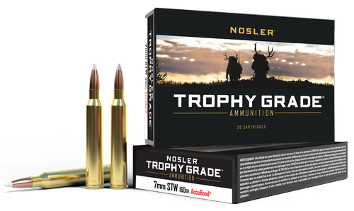 Nosler 60047 Trophy Grade  7mmSTW 160gr Nosler AccuBond 20 Per Box/10 Case