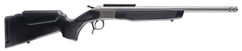 CVA CR4442S Scout Takedown 45-70 Gov 1rd 22" Stainless Fluted Threaded Barrel, Stainless Steel Receiver w/Picatinny Rail, Adj Comb & LOP Black Synthetic Stock