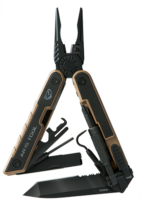 Real Avid AVAR15T AR15  440C SS Part Serrated Blade Black G10 Handle AR Platform
