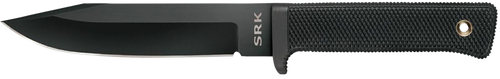 Cold Steel CS49LCK SRK  6" Fixed Clip Point Plain Black Tuff-Ex Finish SK-5 Steel Blade, 4.75" Black Kray-Ex Handle, Includes Sheath