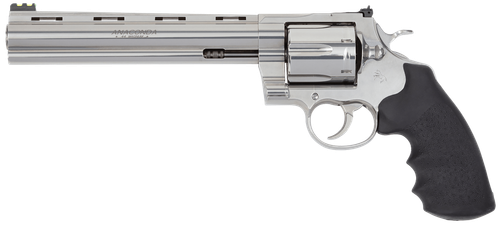Colt Mfg ANACONDASP8RFT Anaconda Target 44 Mag 6rd 8" Stainless Vent Rib Barrel, Stainless Steel Frame Black & Rubber Grip