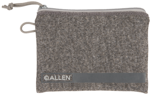 Allen 3625 Pistol Pouch  Gray Polyester w/Lockable Zippers, ID Label & Fleece Lining Holds Compact Size Handgun 5" L x 7" W Interior Dimensions