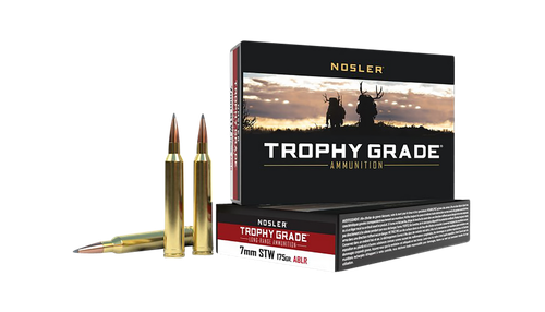 Nosler 60104 Trophy Grade Long-Range 7mmSTW 175gr Nosler Spitzer AccuBond Long Range 20 Per Box/10 Case