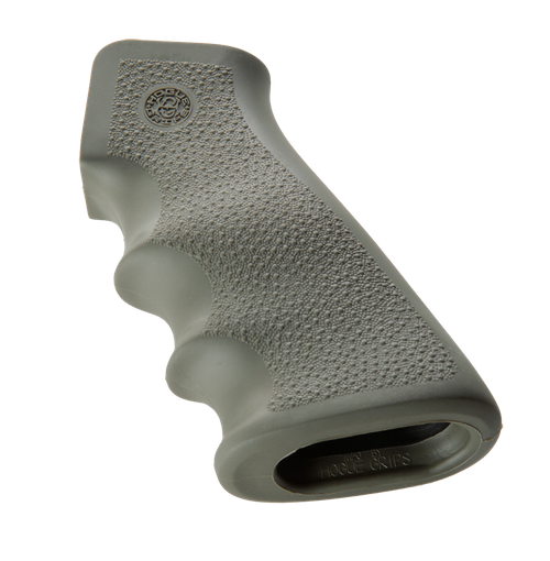 Hogue 15001 OverMolded Grip Cobblestone OD Green Rubber with Finger Grooves for AR-15, M16
